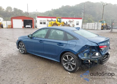 2025 Honda Civic Hybrid Sport/Sport Touring из США, поврежденный, VIN 2HGFE4F85SH344858